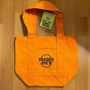 Trader Joe's Orange Canvas Tote Bag